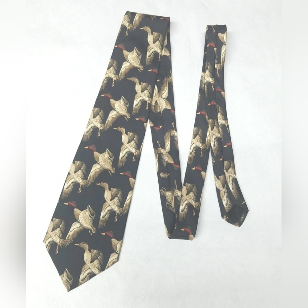 Men's Neck Tie Ducks Unlimited 100% Silk USA
